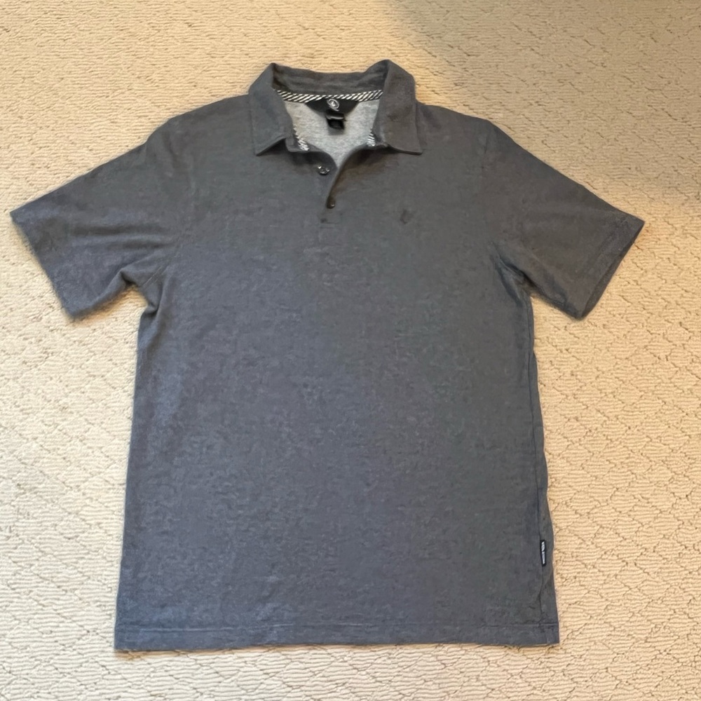 Volcom Polo Shirt Gray Kids Large